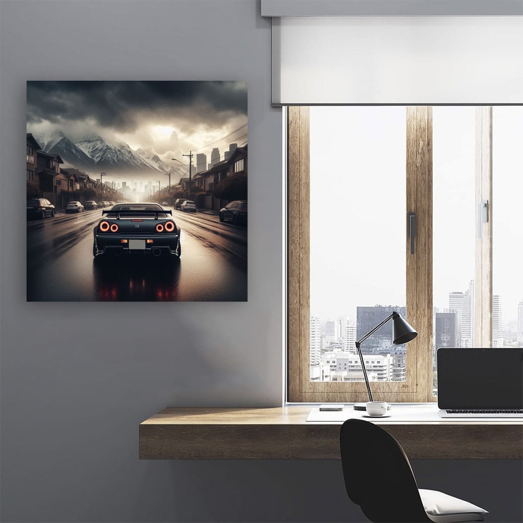 Nissan Skyline GT-R R34: Dominating Overcast Horizon