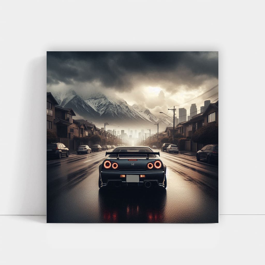 Nissan Skyline GT-R R34: Dominating Overcast Horizon