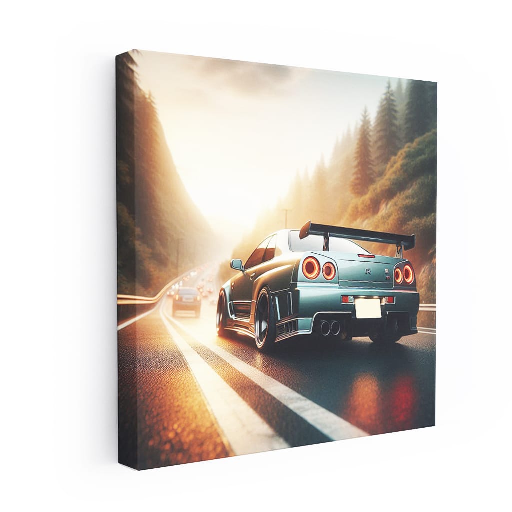 Nissan Skyline Gtr R34 Roa Wall Art