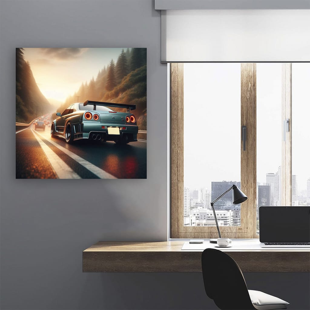 Nissan Skyline Gtr R34 Roa Wall Art