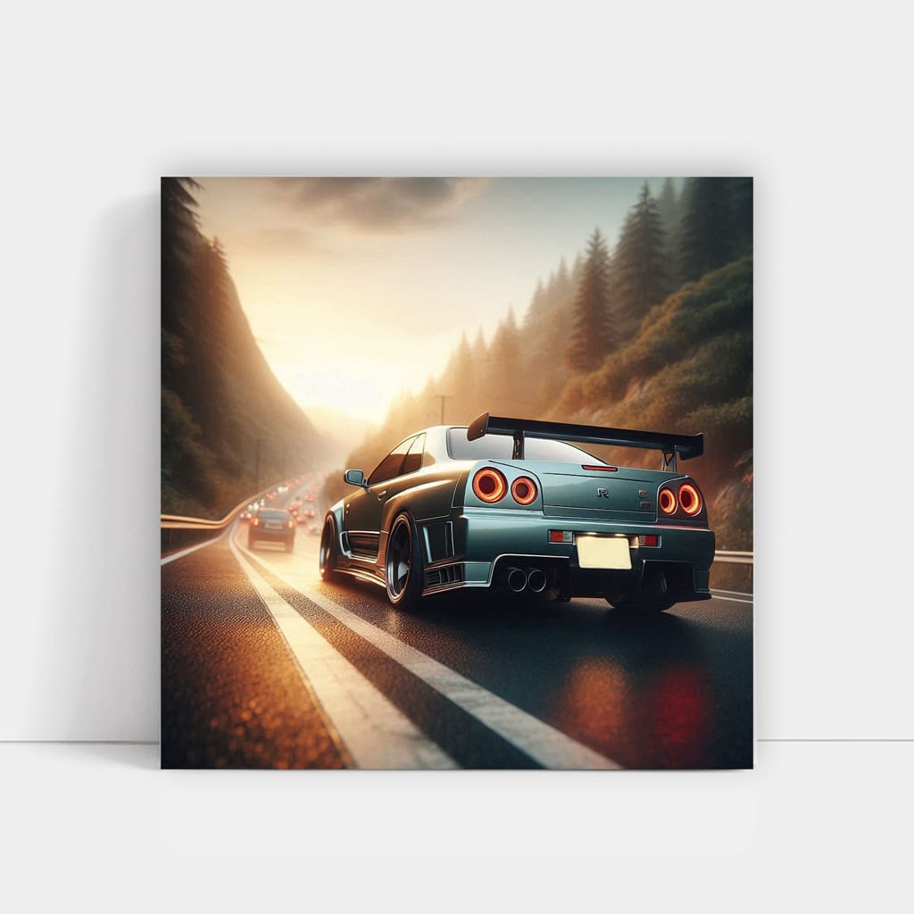 Nissan Skyline Gtr R34 Roa Wall Art