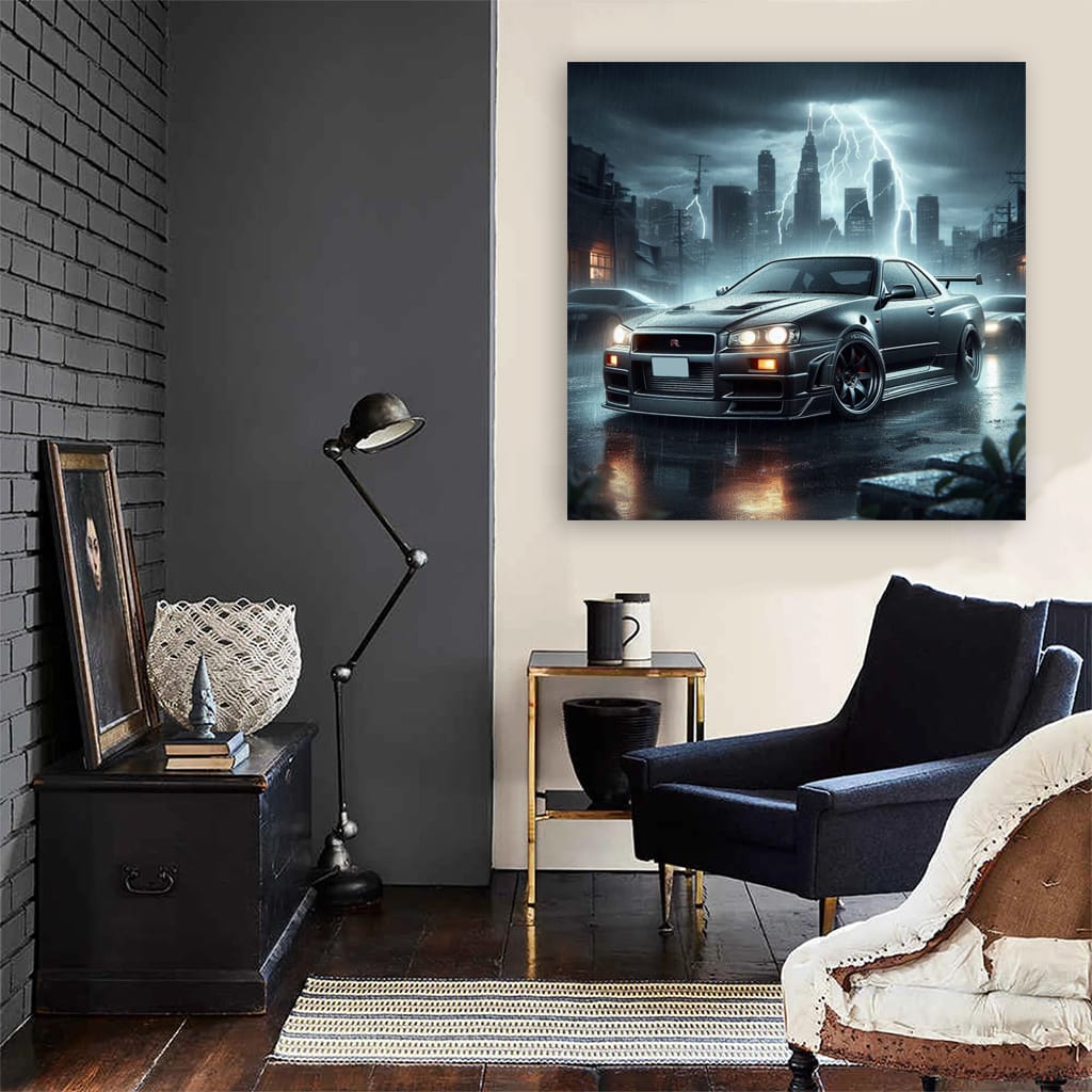 Nissan Skyline Gtr R34 Thundersto Wall Art