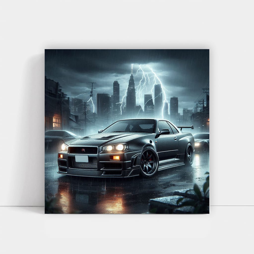 Nissan Skyline Gtr R34 Thundersto Wall Art