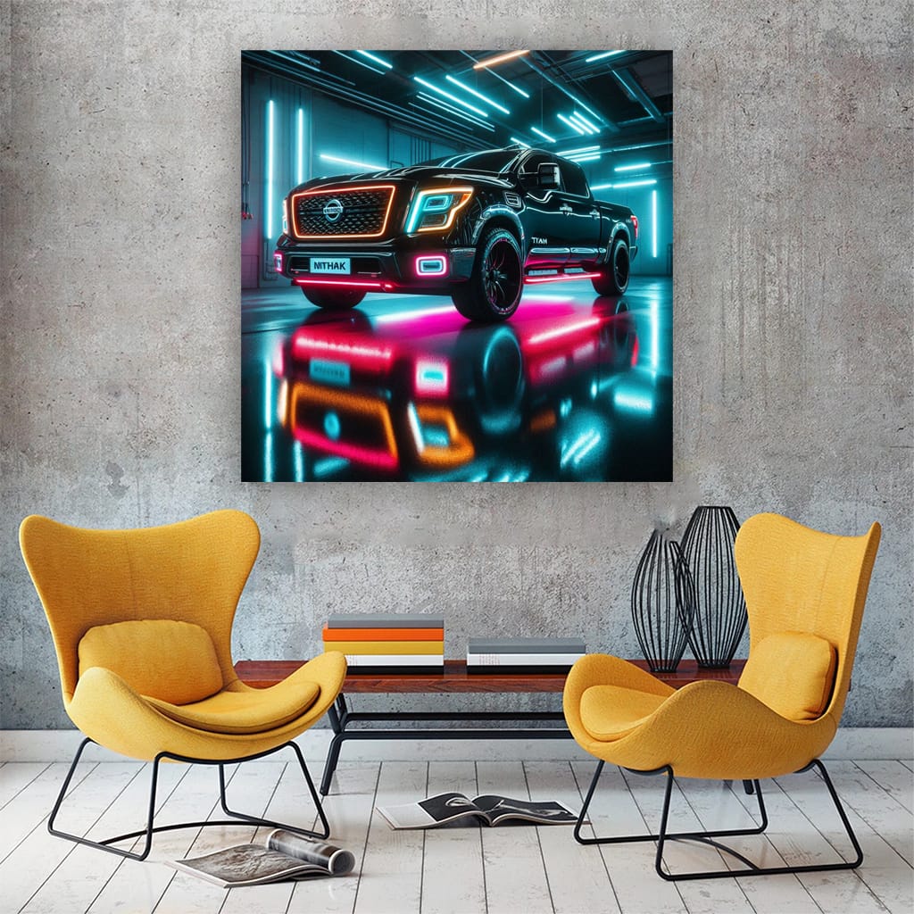 Nissan Titan Neon - Bold and Bright Adventure Truck