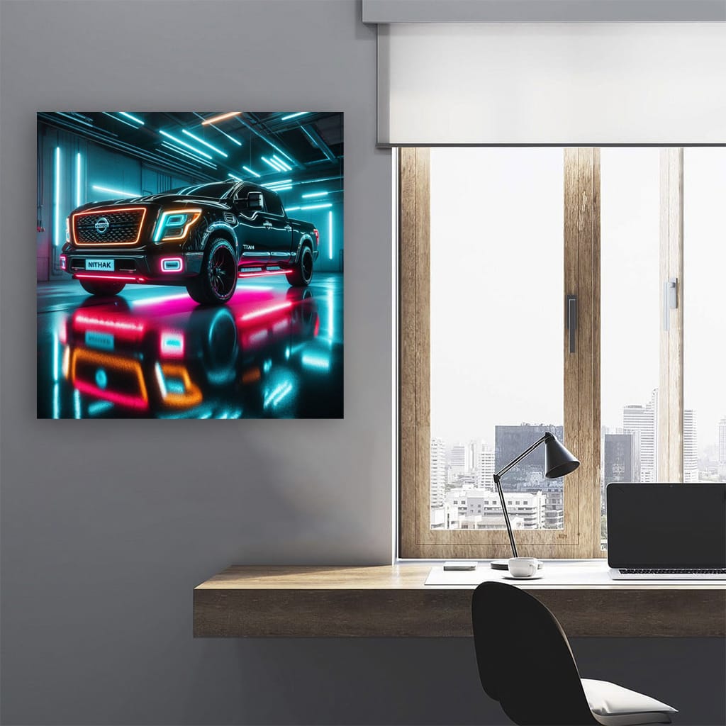 Nissan Titan Neon - Bold and Bright Adventure Truck