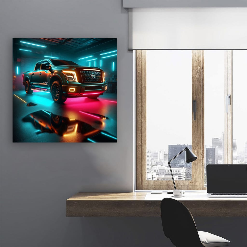 Nissan Titan Neon - Bold and Bright Pickup Truck