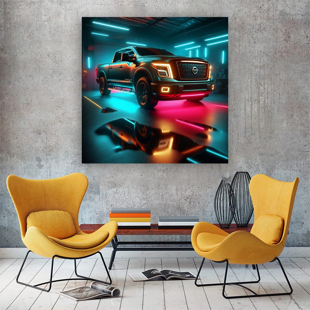 Nissan Titan Neon - Bold and Bright Pickup Truck