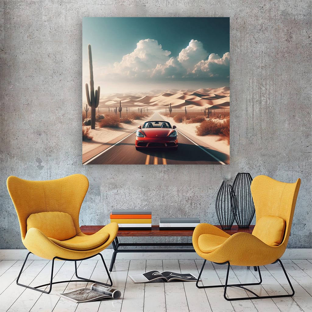 Porsche 718 Boxster in Desert - Blend of Elegance & Power