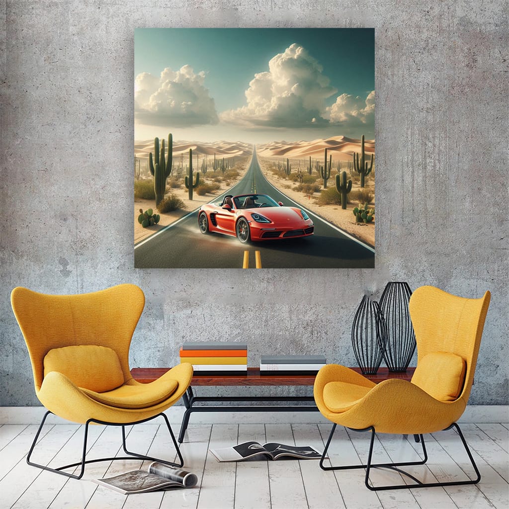 Porsche 718 Boxster Desert Wall Art