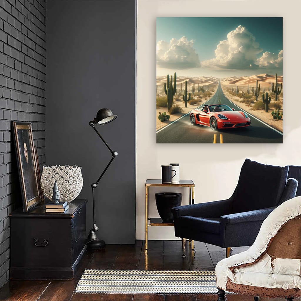 Porsche 718 Boxster Desert Wall Art