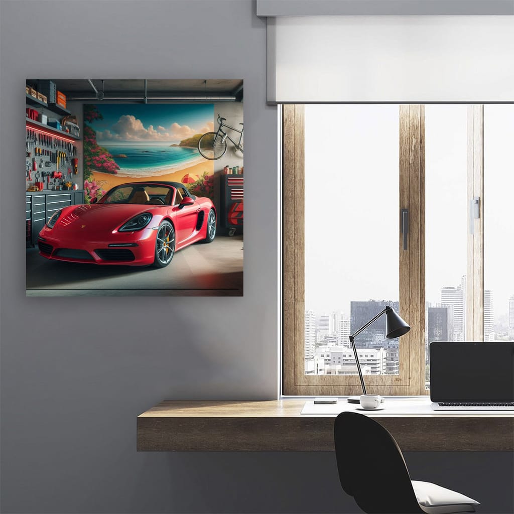 Porsche 718 Boxster in Garage - Elegant Performance Icon