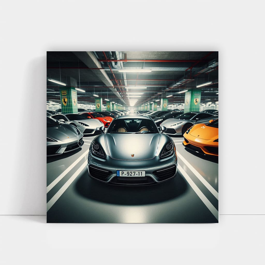 Porsche 718 Cayman Parki Wall Art