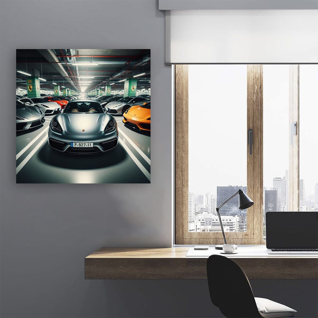 Porsche 718 Cayman Parki Wall Art