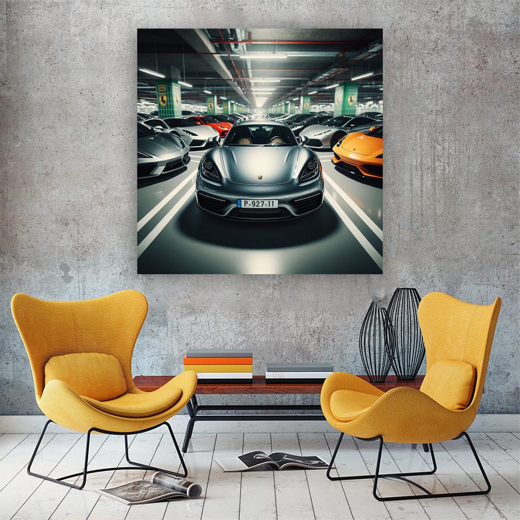 Porsche 718 Cayman Parki Wall Art