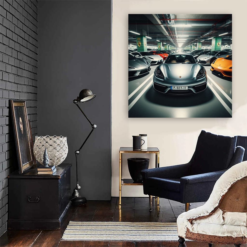 Porsche 718 Cayman Parki Wall Art