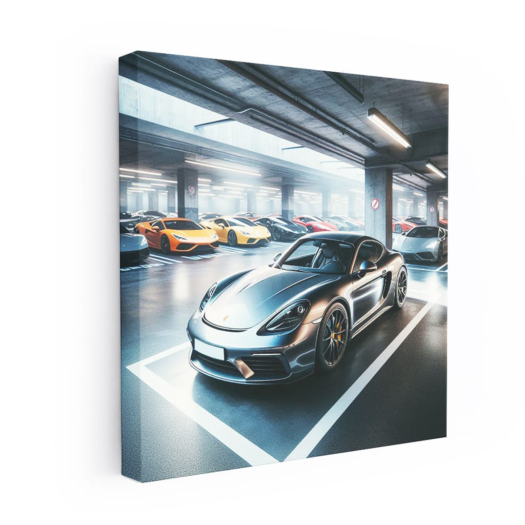 Porsche 718 Cayman Parking Wall Art