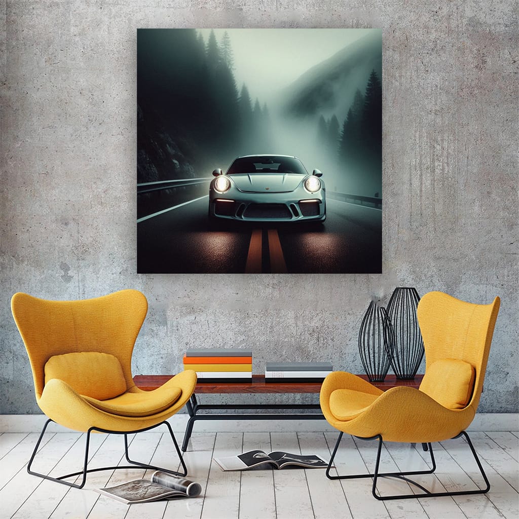 Porsche 911 GT3 in Fog - Precision Meets Power and Elegance