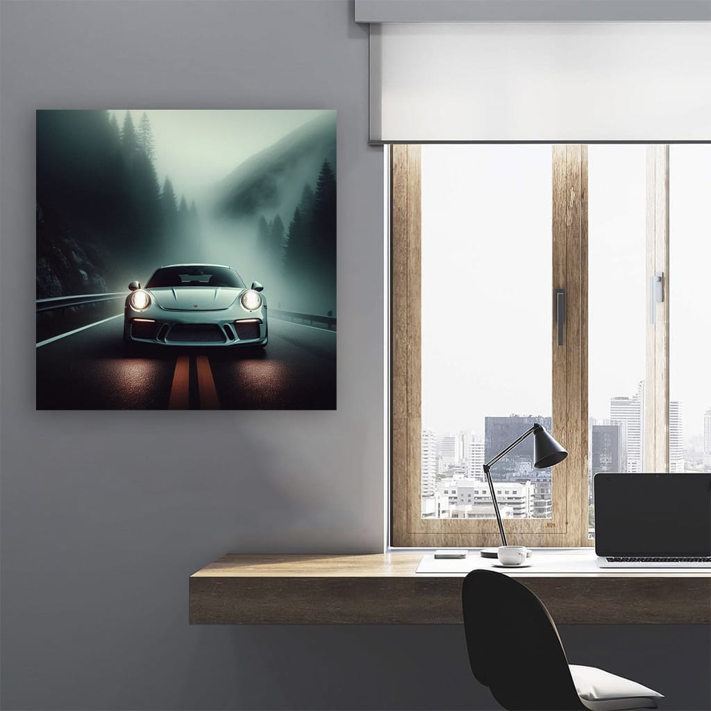 Porsche 911 GT3 in Fog - Precision Meets Power and Elegance