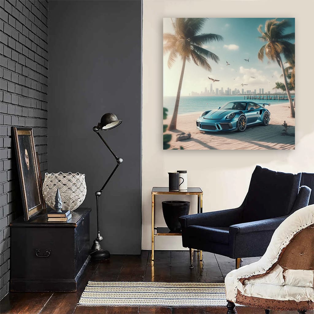 Porsche 911 GT3 on Scenic Beach - High-Performance Luxury