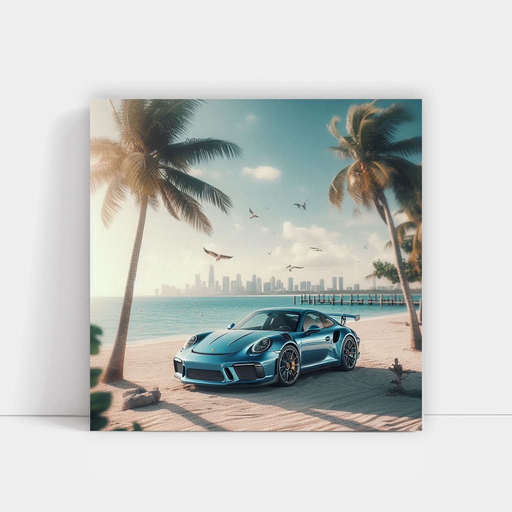 Porsche 911 GT3 on Scenic Beach - High-Performance Luxury