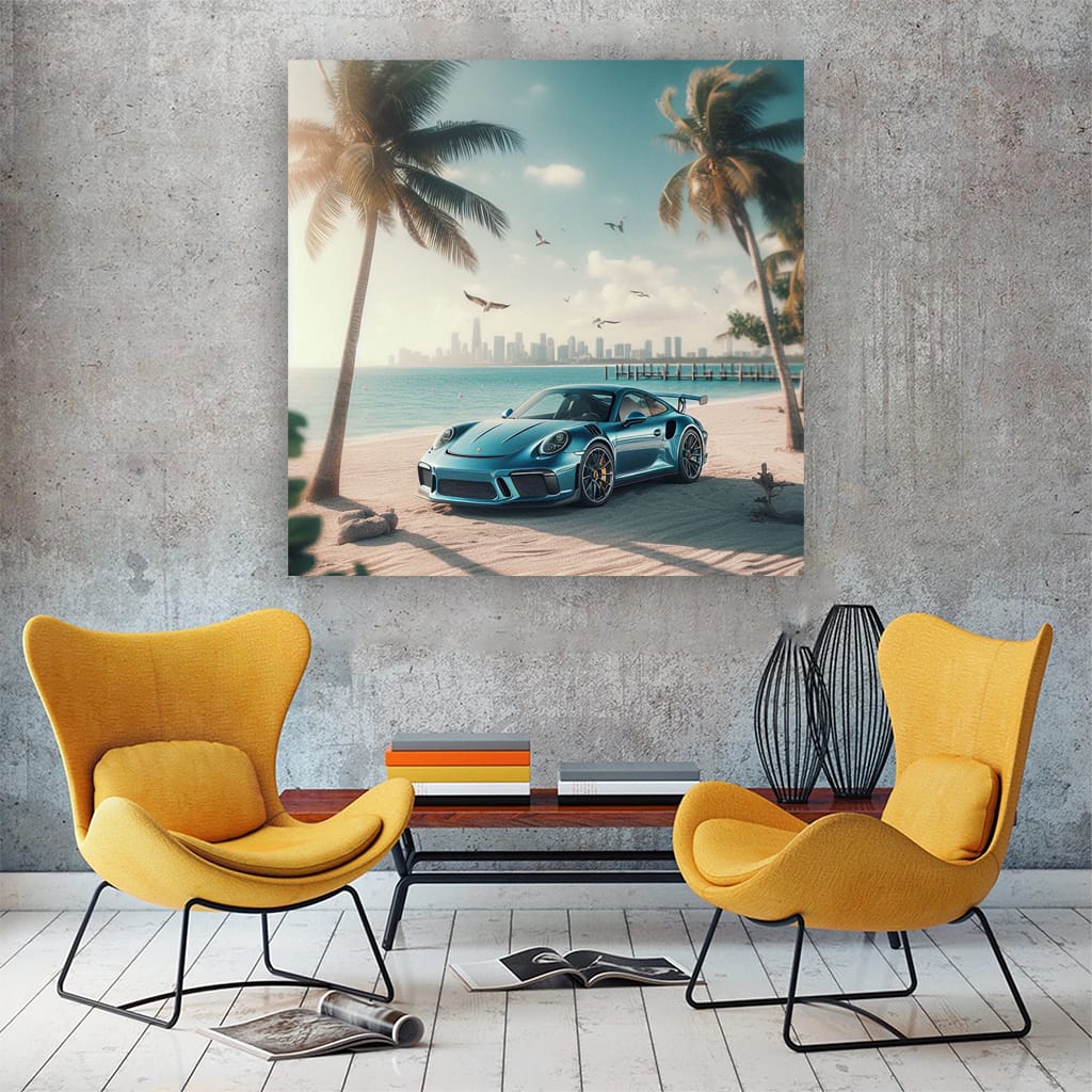 Porsche 911 GT3 on Scenic Beach - High-Performance Luxury