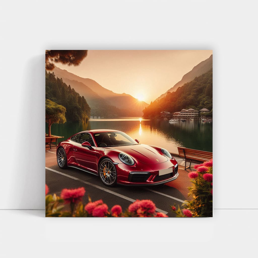 Porsche 911 Lake Wall Art