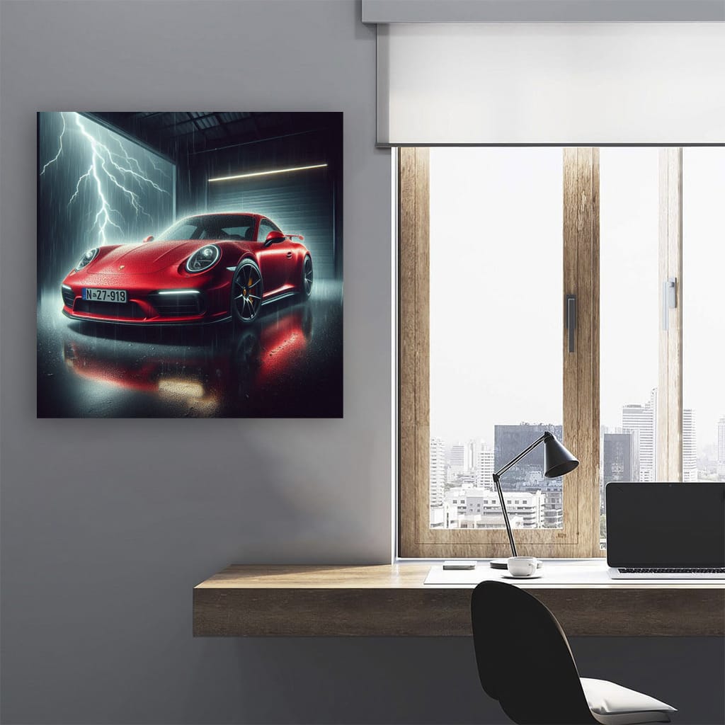Porsche 911 in Thunderstorm: Unleash Power of Precision