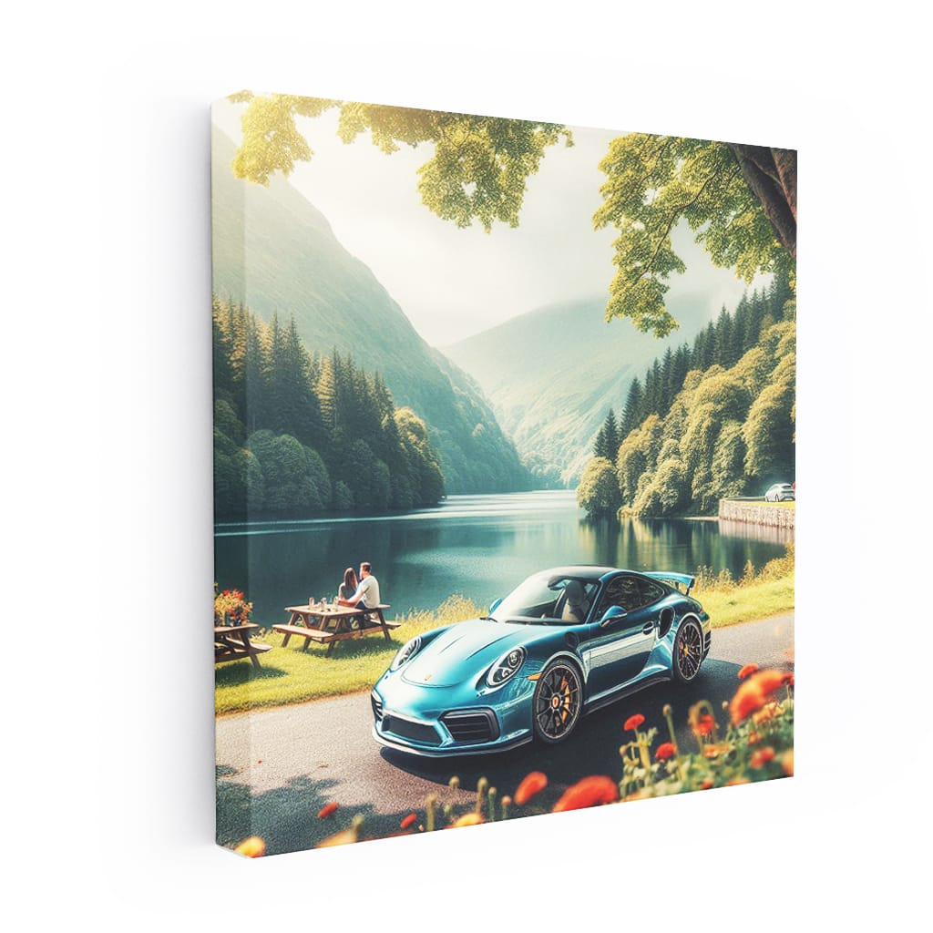 Porsche 911 Turbo S Lake Wall Art