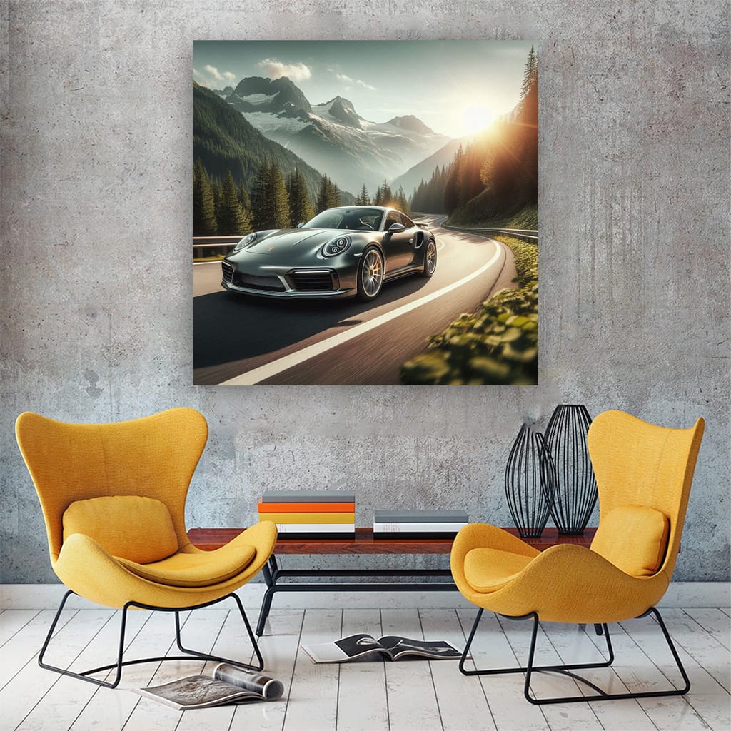 Porsche 911 Turbo S Mounta Wall Art