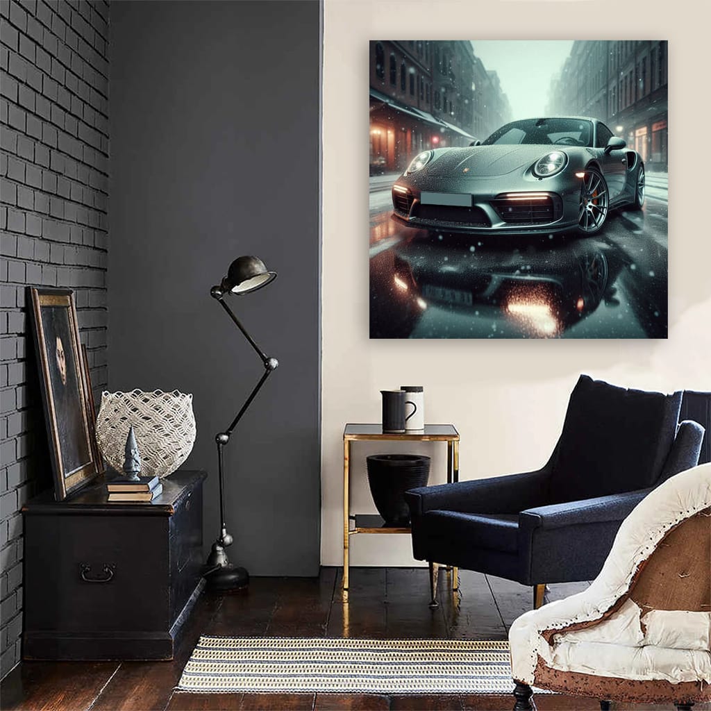 Porsche 911 Turbo S Snowfa Wall Art