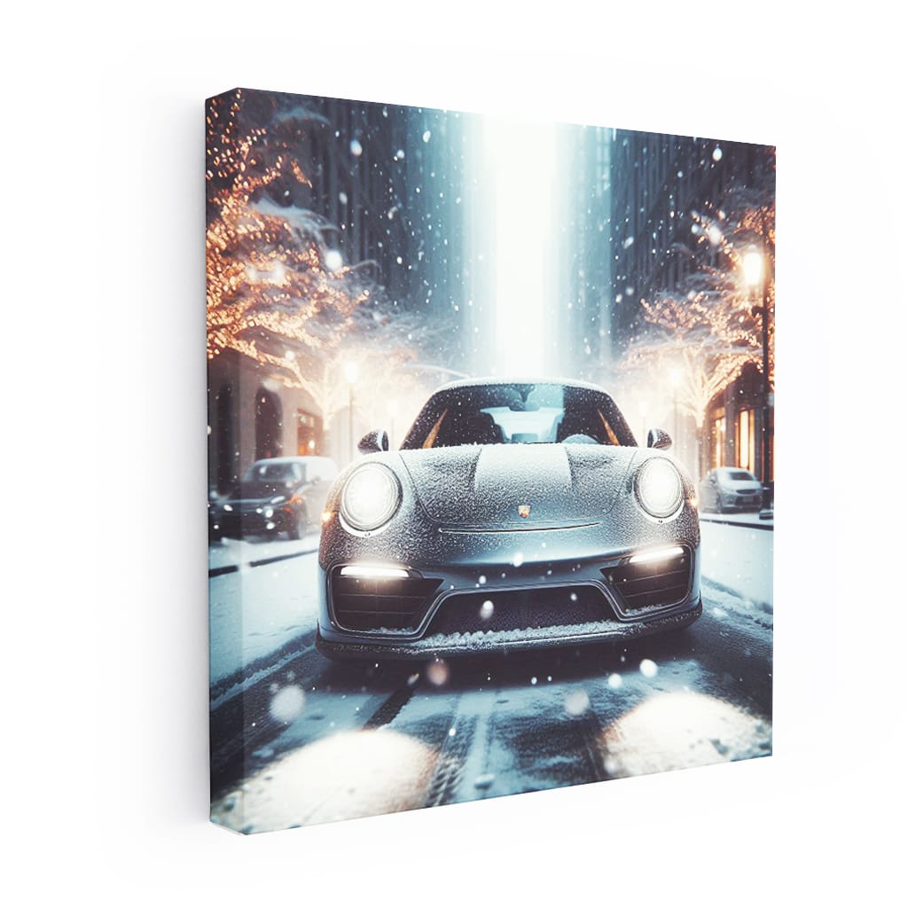 Porsche 911 Turbo S Snowfall Wall Art