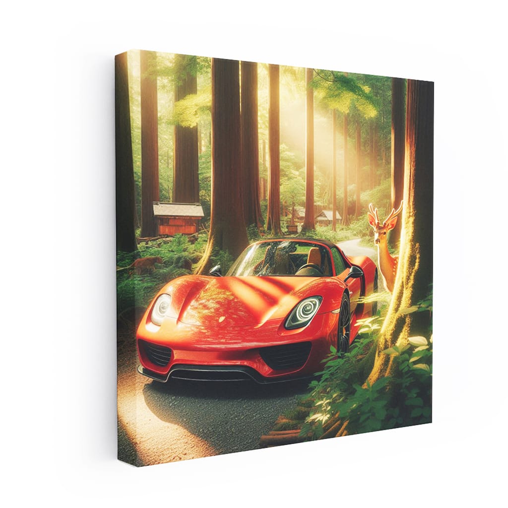 Porsche 918 Spyder Forest Wall Art