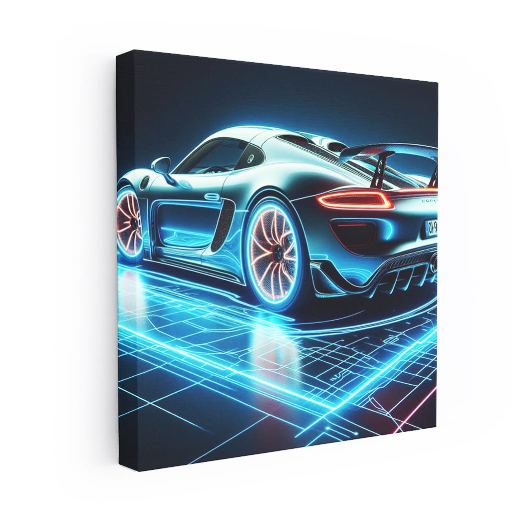 Porsche 918 Spyder Neon Wall Art