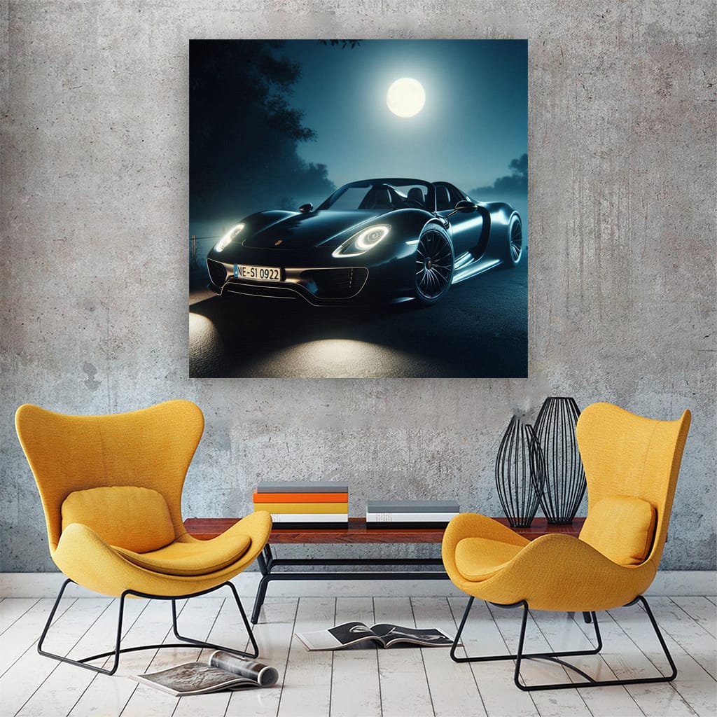 Porsche 918 Spyder Night Wall Art