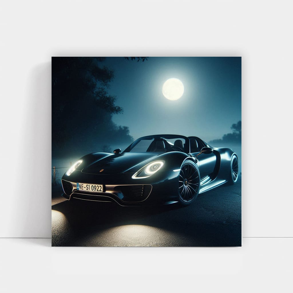 Porsche 918 Spyder Night Wall Art