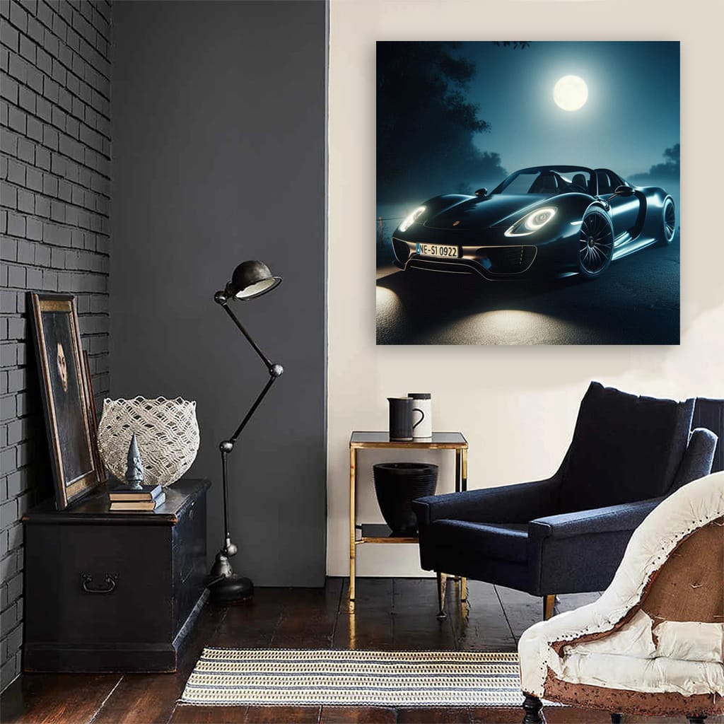 Porsche 918 Spyder Night Wall Art