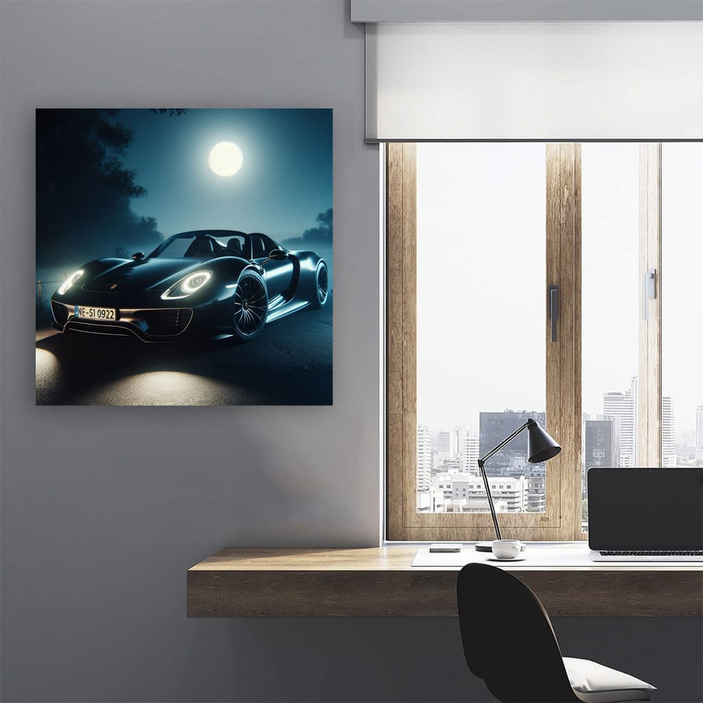 Porsche 918 Spyder Night Wall Art