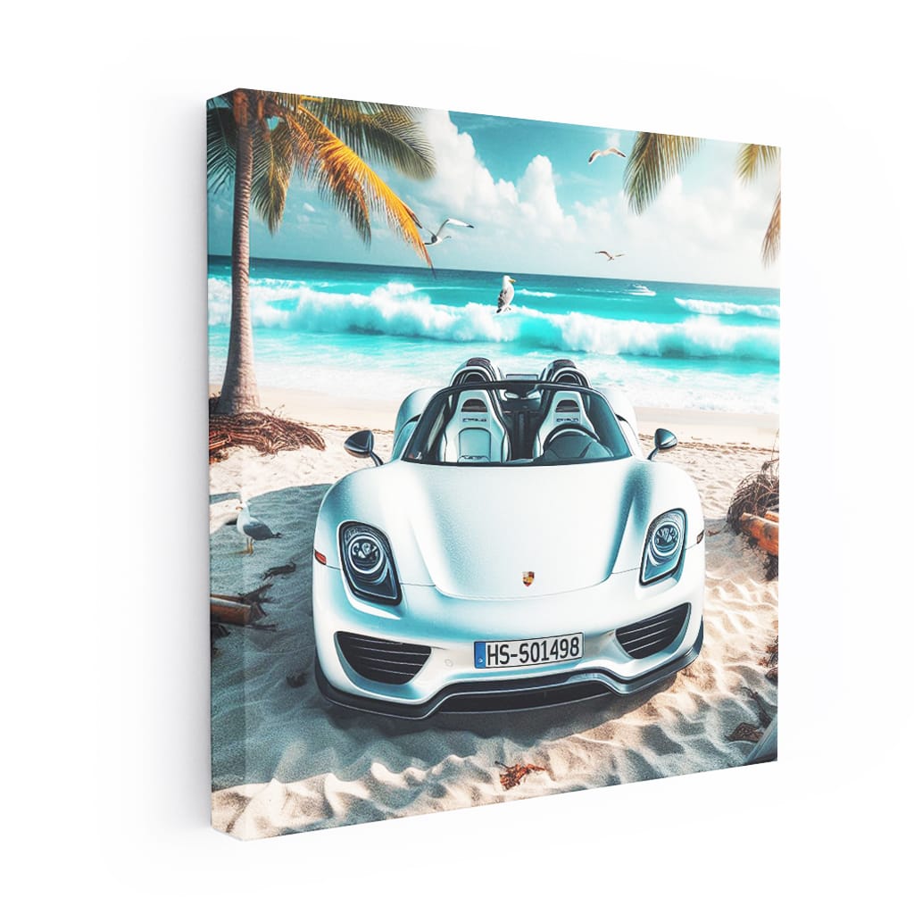 Porsche 918 Spyder On Bea Wall Art