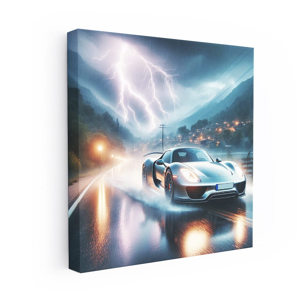 Porsche 918 Spyder Thunderstorm Wall Art