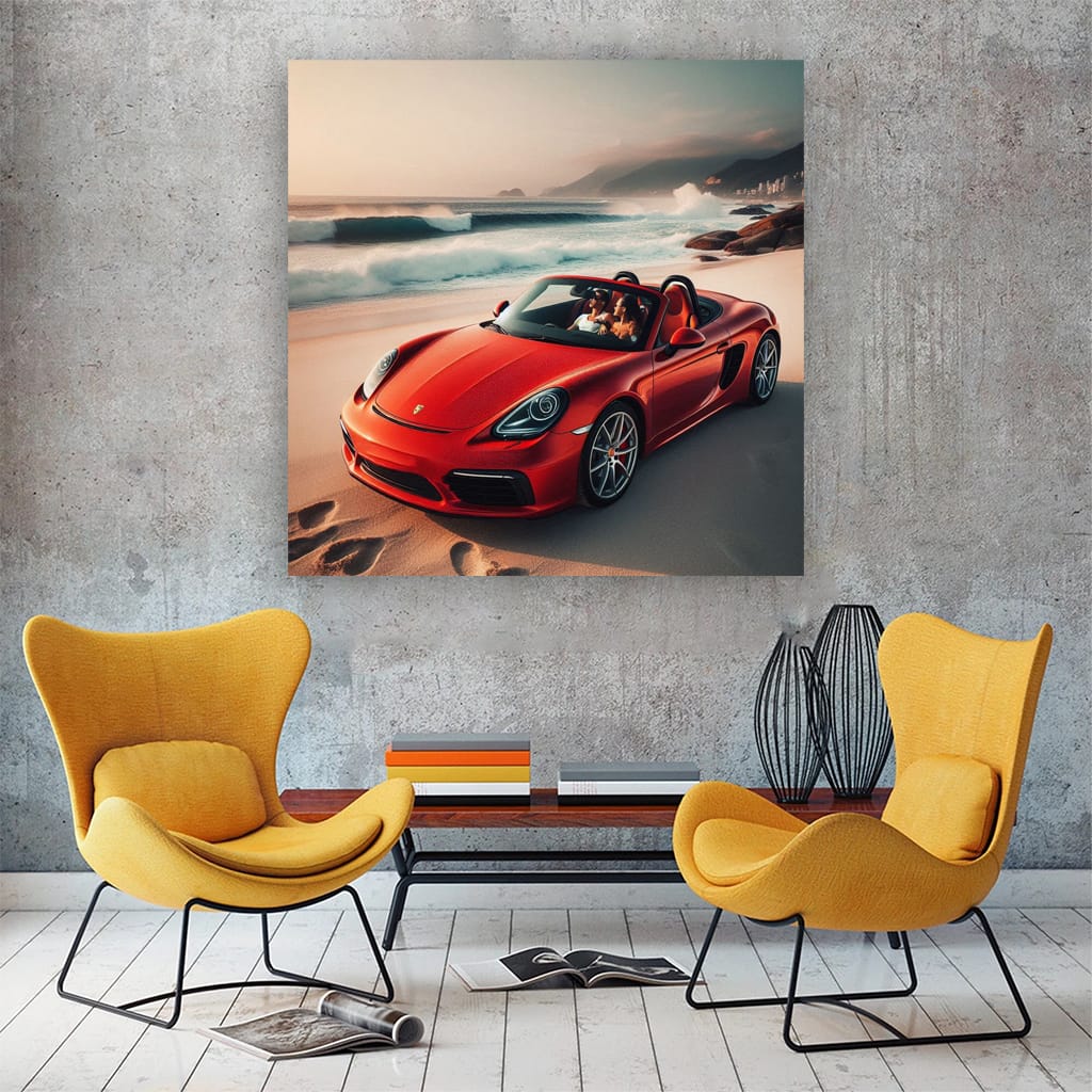 Porsche Boxster On Bea Wall Art