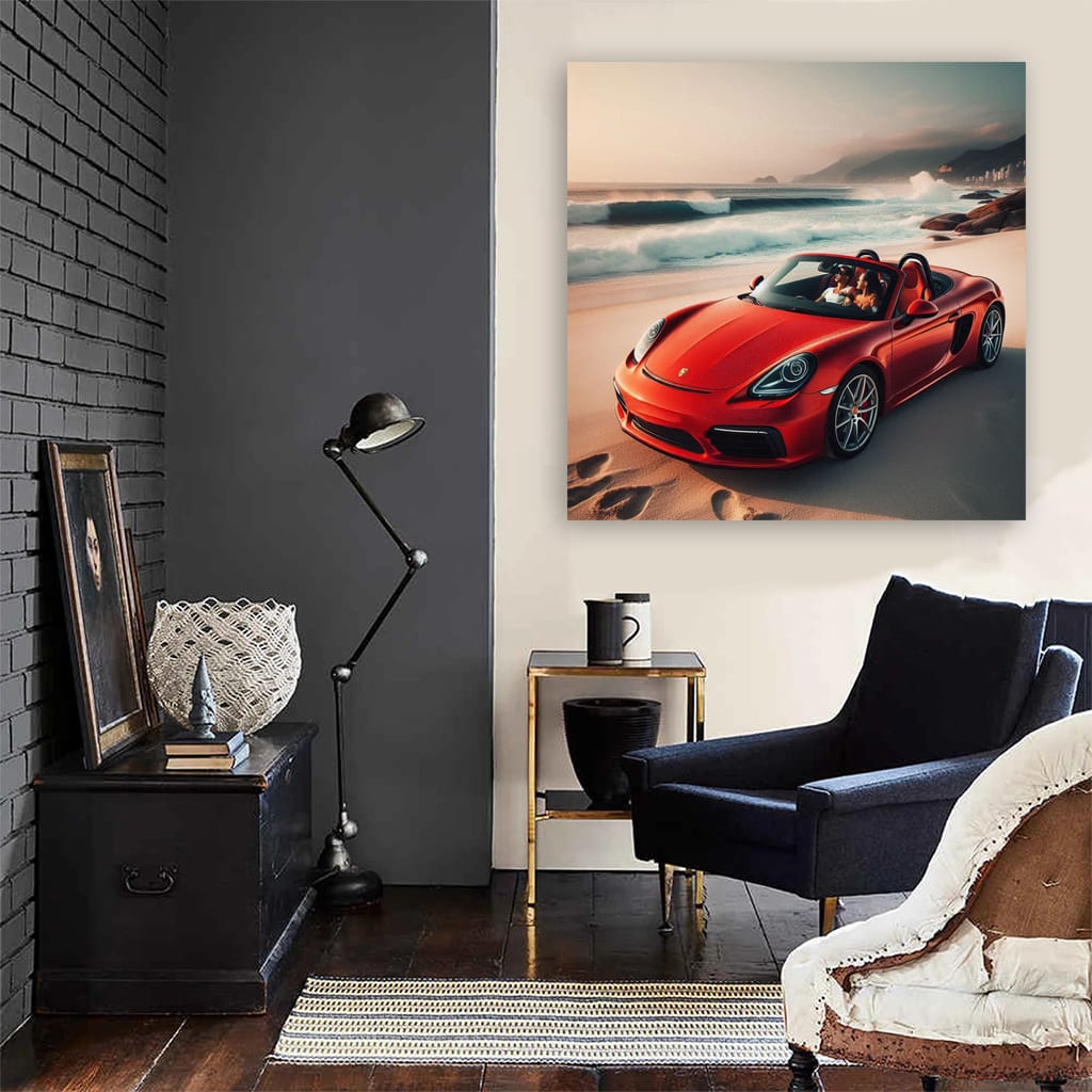 Porsche Boxster On Bea Wall Art