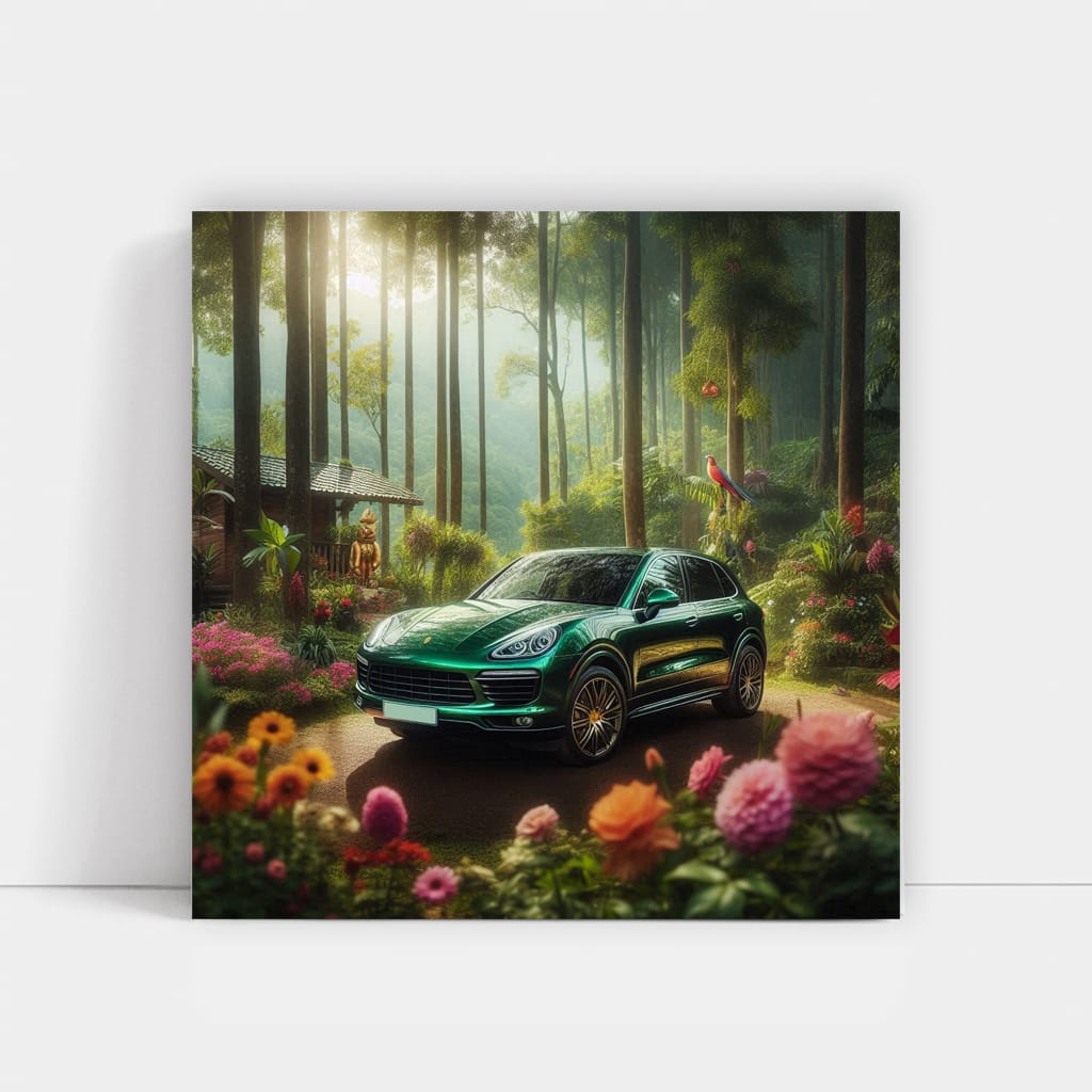 Porsche Cayenne in Forest - Luxury Meets Adventure