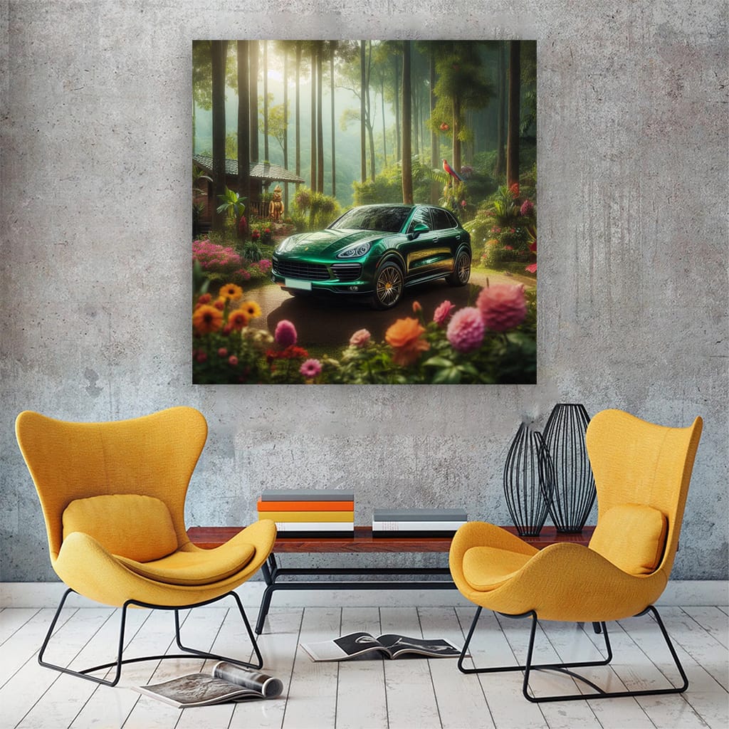 Porsche Cayenne in Forest - Luxury Meets Adventure