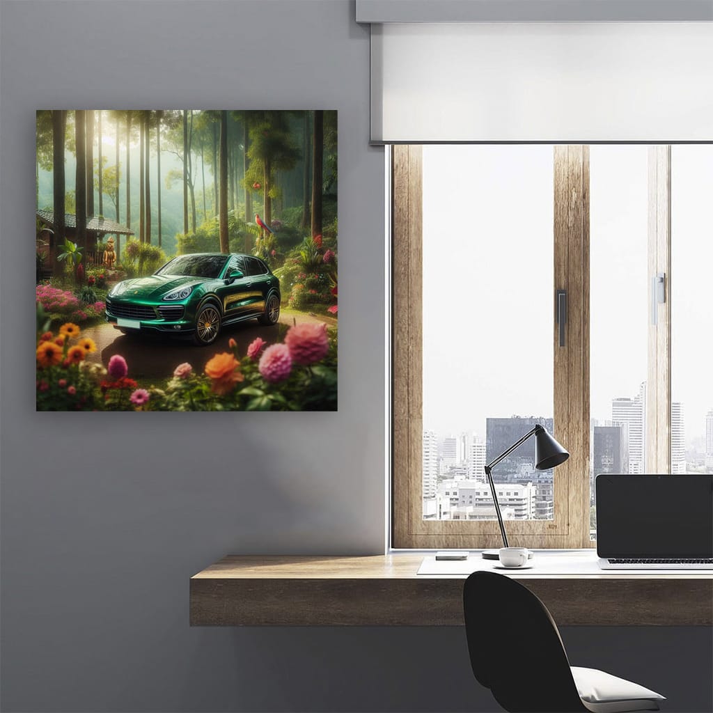 Porsche Cayenne in Forest - Luxury Meets Adventure