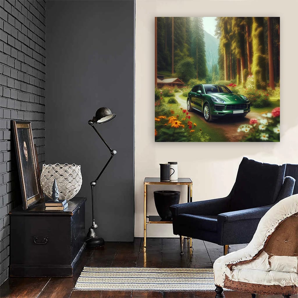 Porsche Cayenne Forest Wall Art