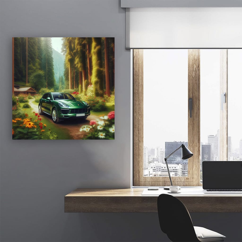 Porsche Cayenne Forest Wall Art