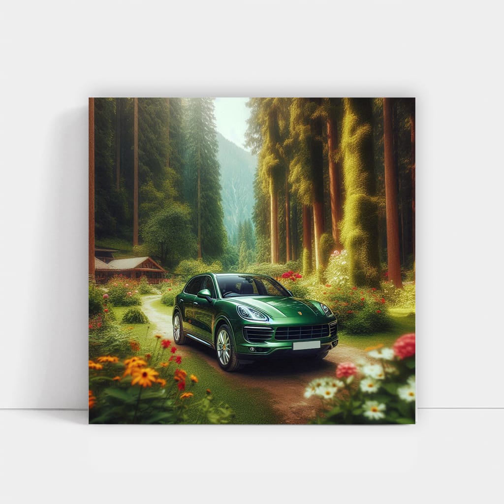 Porsche Cayenne in Forest - Luxury SUV Adventure