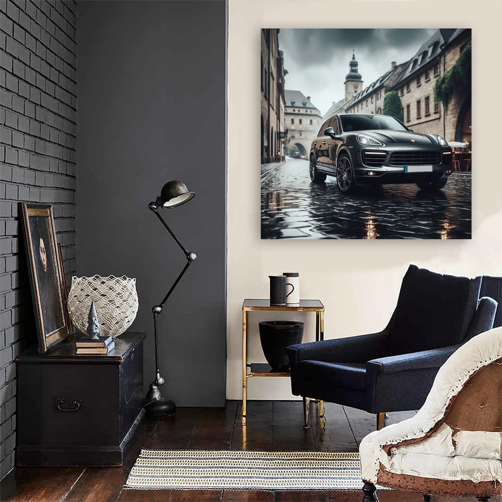 Porsche Cayenne Overcast Weath Wall Art