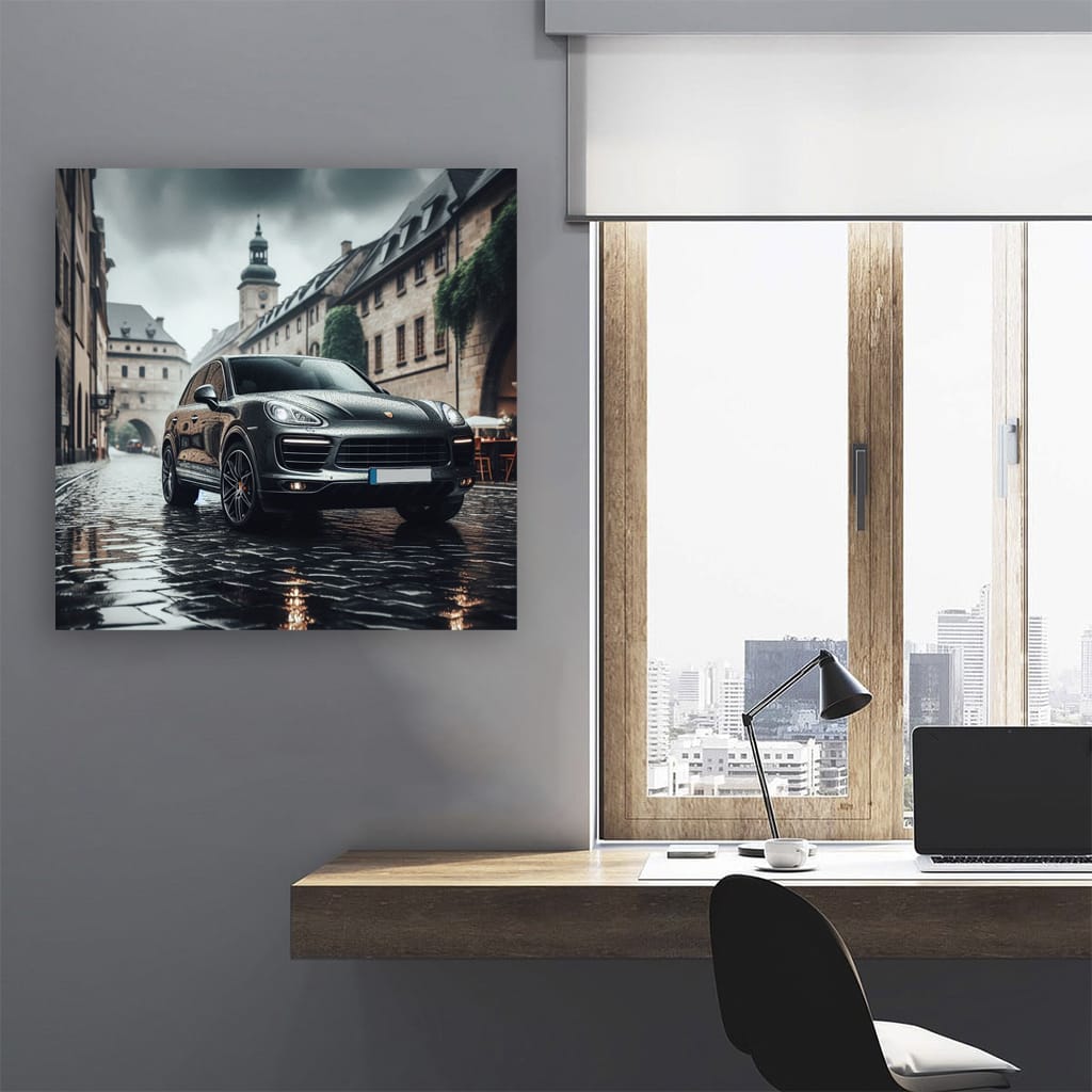 Porsche Cayenne Overcast Weath Wall Art