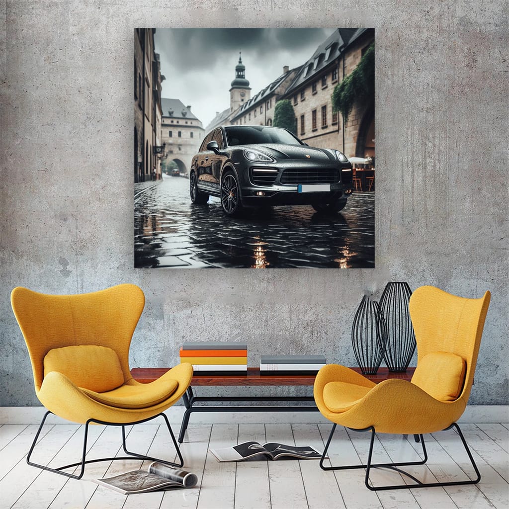 Porsche Cayenne Overcast Weath Wall Art